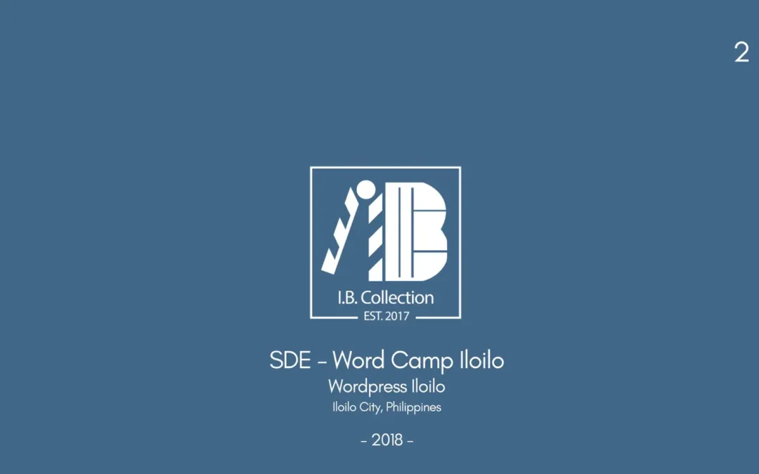 Same Day Edit – Wordcamp Iloilo 2018